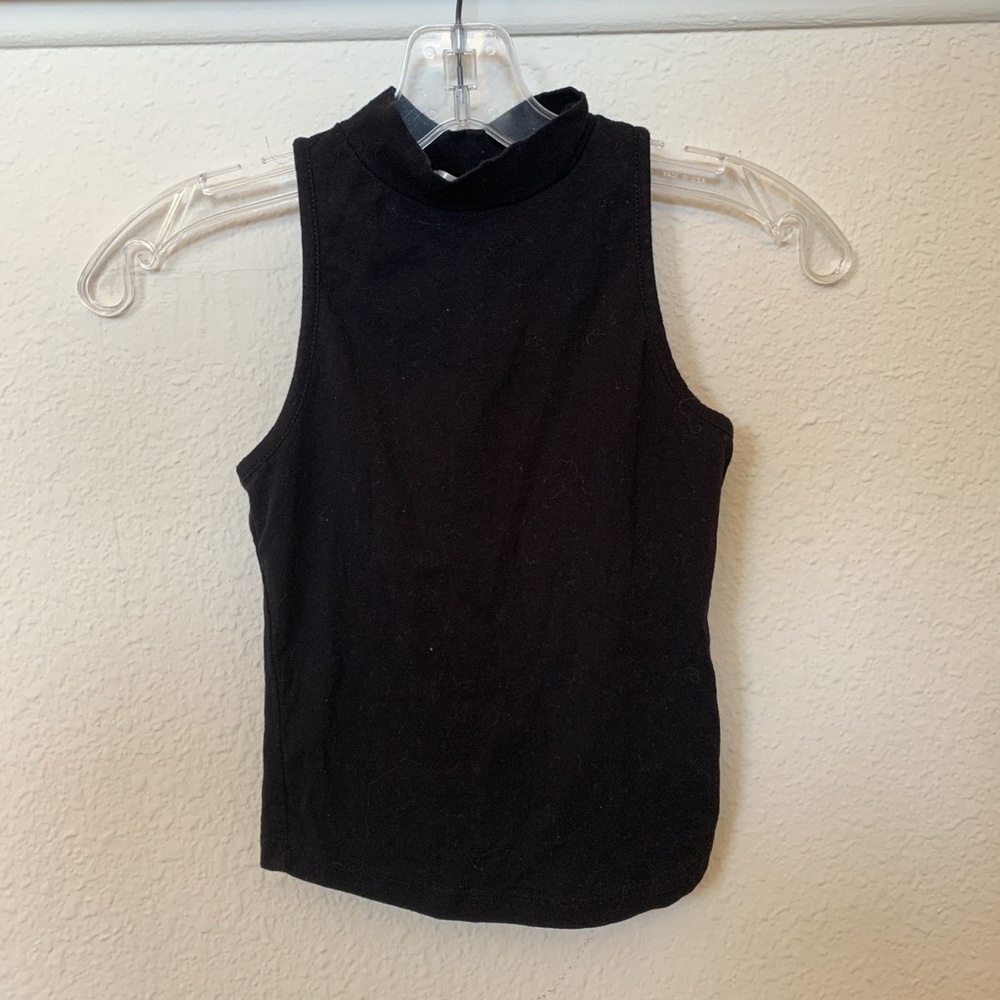 Black Turtleneck Tank